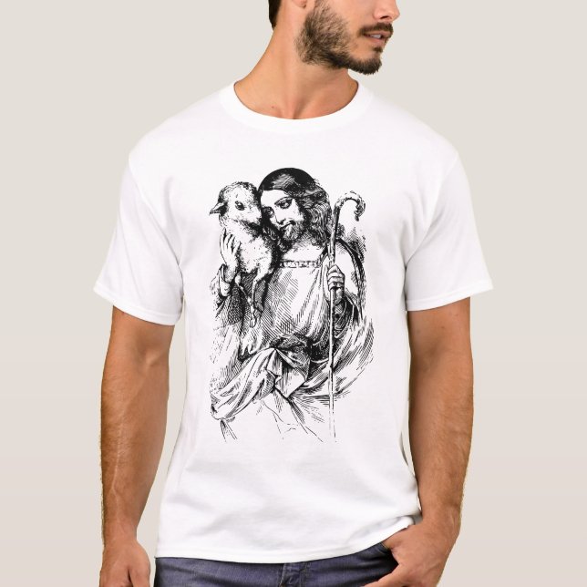 Jesus and lamb T-Shirt (Front)