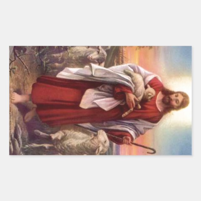 Jesus and lambs sticker (Front)