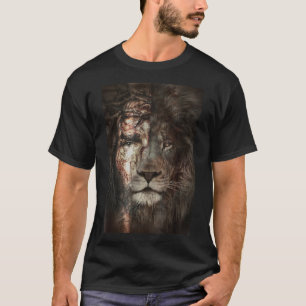 Jesus and lion Christian Gifts T-Shirt