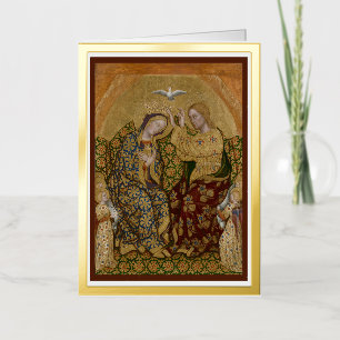 Jesus and Mary Coronation foil greeting card