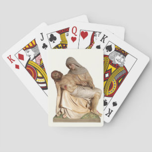 Jesus and Mary playing cards