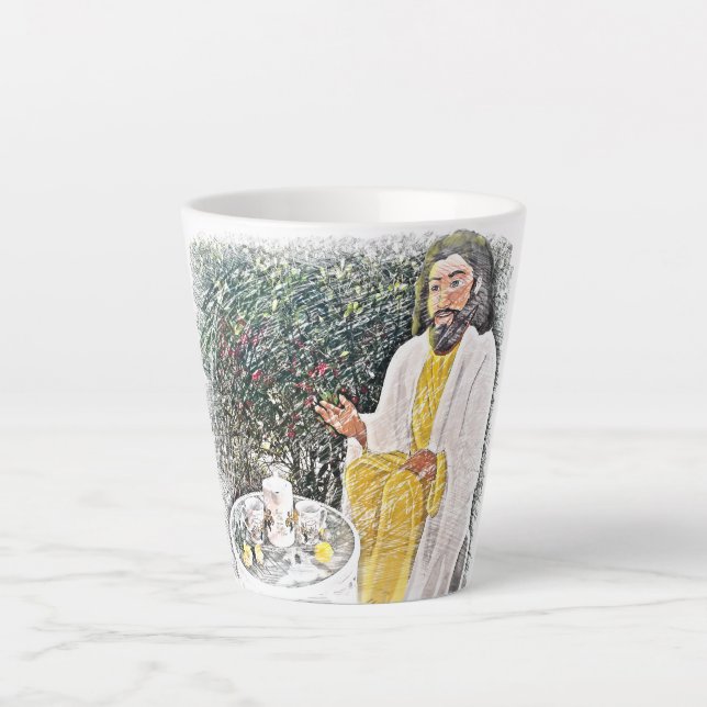 Jesus and Me With Coffee or Tea Latte Mug (Front)