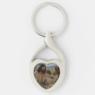 Jesus and Samaritan Woman at the Well Keychain
