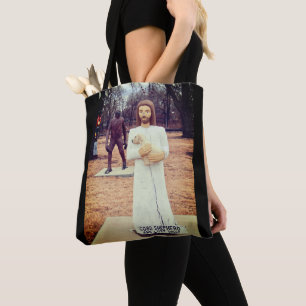 Jesus and Sasquatch Tote Bag