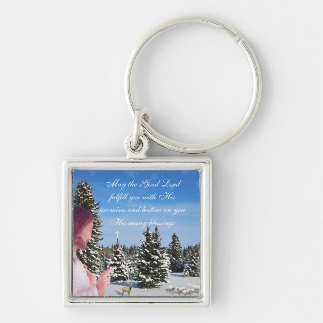 Jesus and Sheep Keychain (Front)
