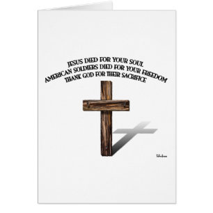 Jesus and the American Soldiers with rugged cross
