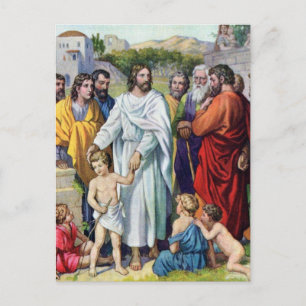 Jesus And The Children Postcard