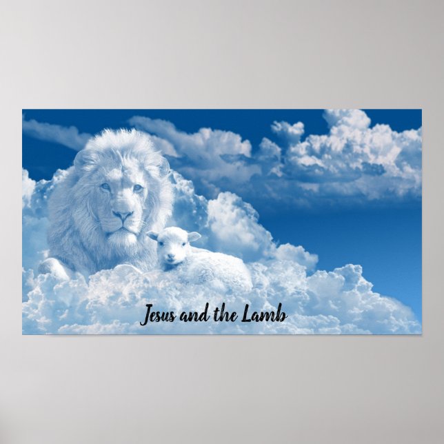Jesus and the Lamb Poster (Front)