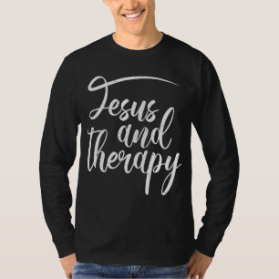Jesus And Therapy Religious Christian Humour T-Shirt