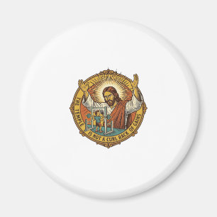 Jesus Angry Bicep Curls Squat Rack Gym Annoyance H Magnet