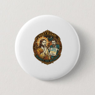 Jesus Angry Neighbour Noise Complaint Loud Party C 2 Inch Round Button