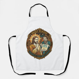 Jesus Angry Neighbour Noise Complaint Loud Party C Apron
