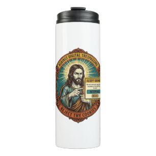 Jesus Annoying Accept Cookies Pop Up Internet Brow Thermal Tumbler