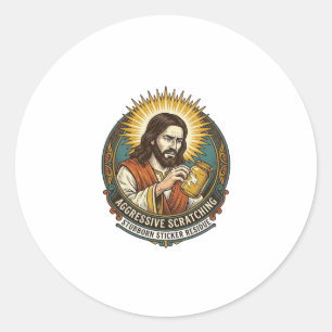 Jesus Annoying Peeling Sticker Paper Residue Shop