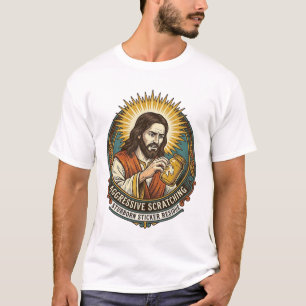 Jesus Annoying Peeling Sticker Paper Residue Shop T-Shirt