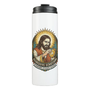 Jesus Annoying Peeling Sticker Paper Residue Shop Thermal Tumbler