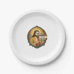 Jesus Annoying Software Update Pop Up Office Humou Paper Plate