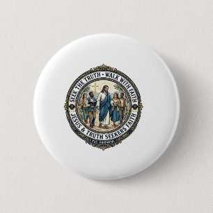 Jesus Apologetics Theology Nerd Shirt Faith Based 2 Inch Round Button