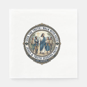 Jesus Apologetics Theology Nerd Shirt Faith Based Napkin