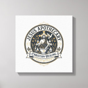 Jesus Apothecary Christian Healing Jesus Apothecar Canvas Print