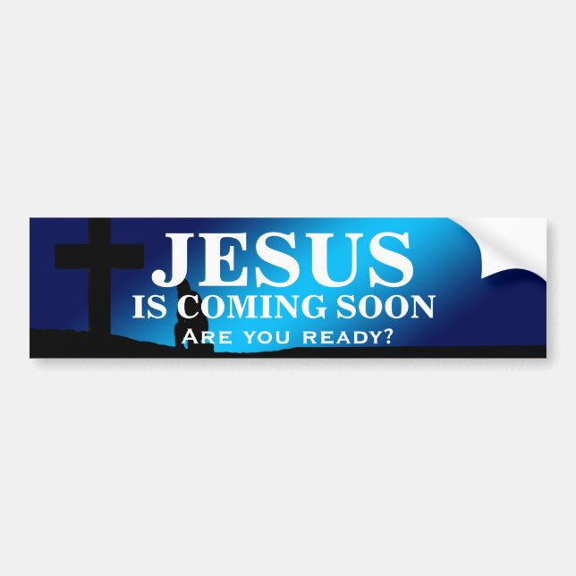 JÉSUS APPARAÎT BIENTÔT Bumper Sticker (Devant)