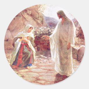 Jesus Appears To Mary Magdalene Classic Round Sticker