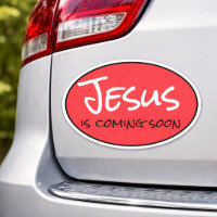 Jésus arrive bientôt Autocollant vinyle sur mesure