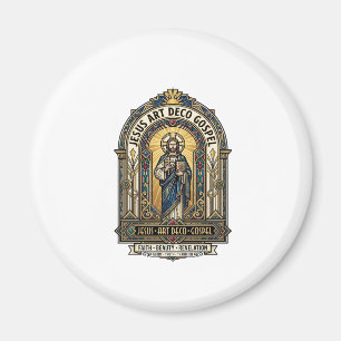 Jesus Art Deco Gospel Jesus Art Deco Christian Fai Magnet