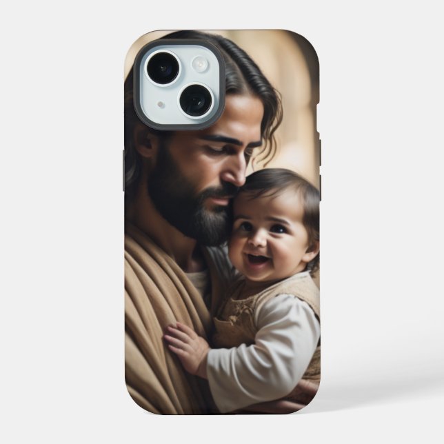 Jesus art iPhone 15 case (Back)