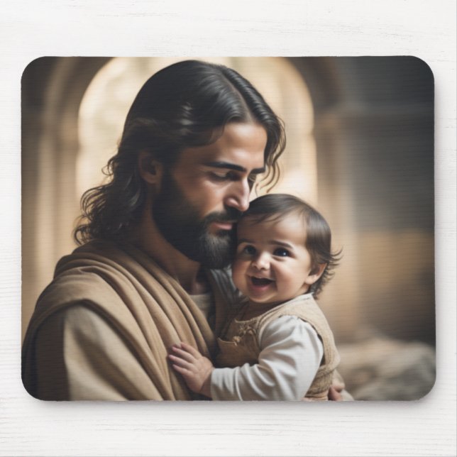 Jesus art mouse pad (Front)