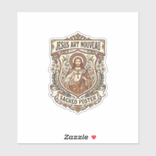 Jesus Art Nouveau Sacred Poster Jesus Art Nouveau