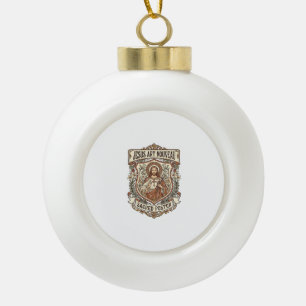 Jesus Art Nouveau Sacred Poster Jesus Art Nouveau Ceramic Ball Christmas Ornament