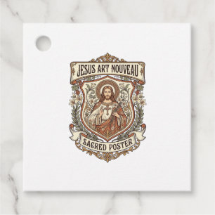 Jesus Art Nouveau Sacred Poster Jesus Art Nouveau Favour Tags