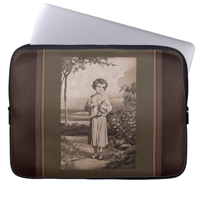 Jesus As A Boy Laptop Sleeve (Front)