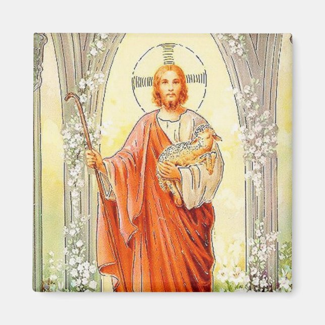 Jesus As Sheppard Vintage Magnet (Front)