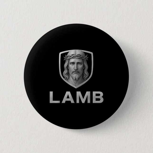 Jesus As The Lamb Iconic Christian Image  2 Inch Round Button (Front)