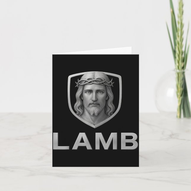 Jesus As The Lamb Iconic Christian Image  Card (Front)