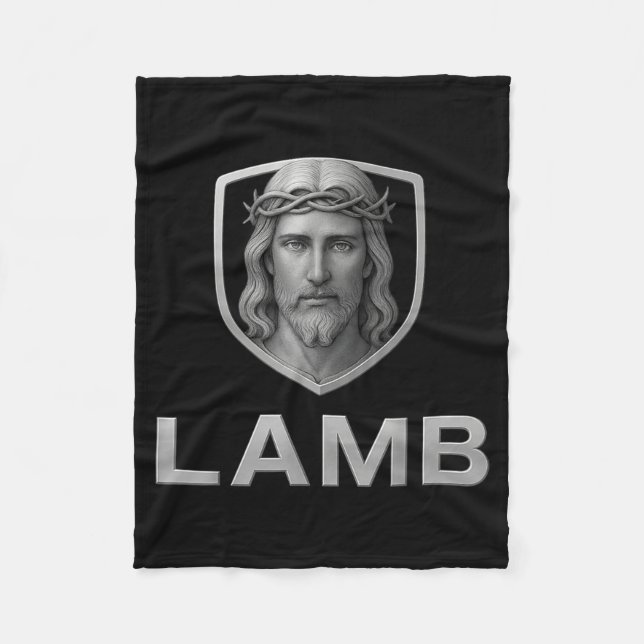 Jesus As The Lamb Iconic Christian Image  Fleece Blanket (Front)