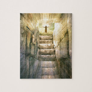 Jesus at Empty Tomb Easter Resurrection Jigsaw Puzzle