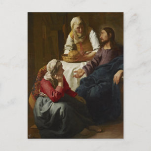 Jesus at the Home of Mary and Martha Postcard