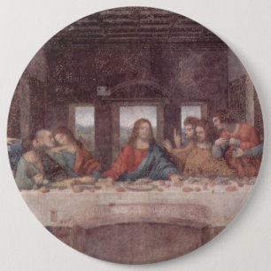 Jesus at The Last Supper, Leonardo da Vinci 6 Inch Round Button