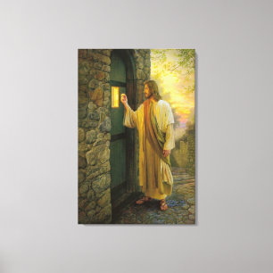 Jesus At Your Door blur design Canvas Print