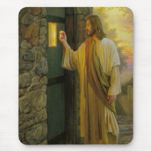 Jesus At Your Door Vintage Mouse Pad