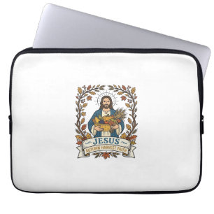 Jesus Autumn Harvest Faith Jesus Autumn Harvest Ch Laptop Sleeve