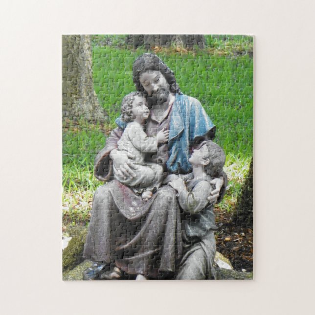 JÉSUS AVEC le puzzle d'ENFANTS (Vertical)