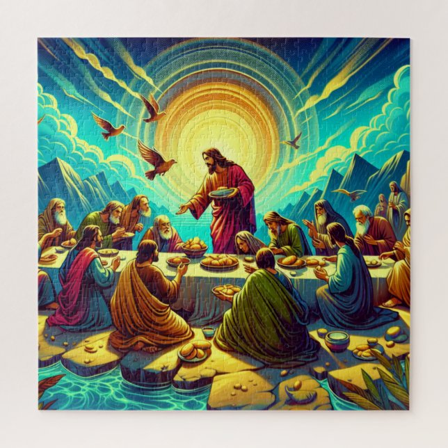 Jésus avec les 12 desiples Puzzle (Vertical)