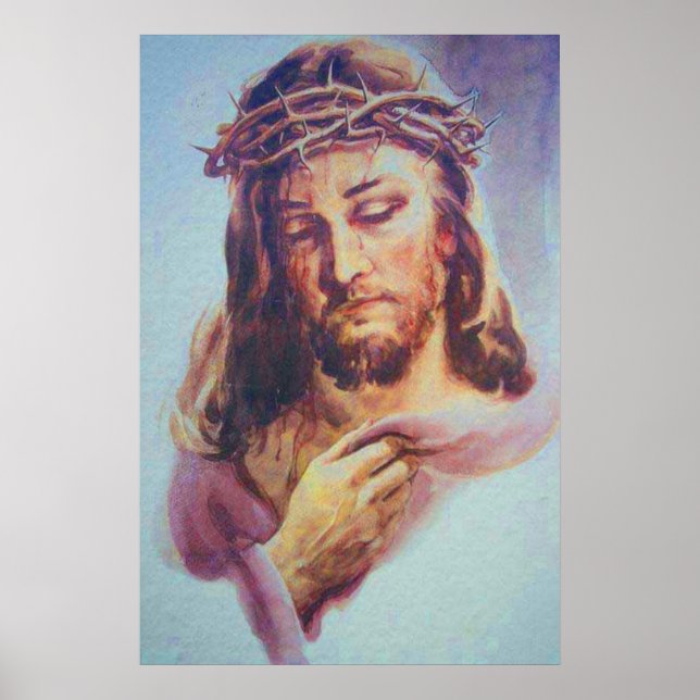 Jésus avec ses bras sur son affiche sur la poitrin (Devant)