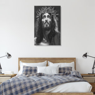 Jesus B&W Wrapped Canvas