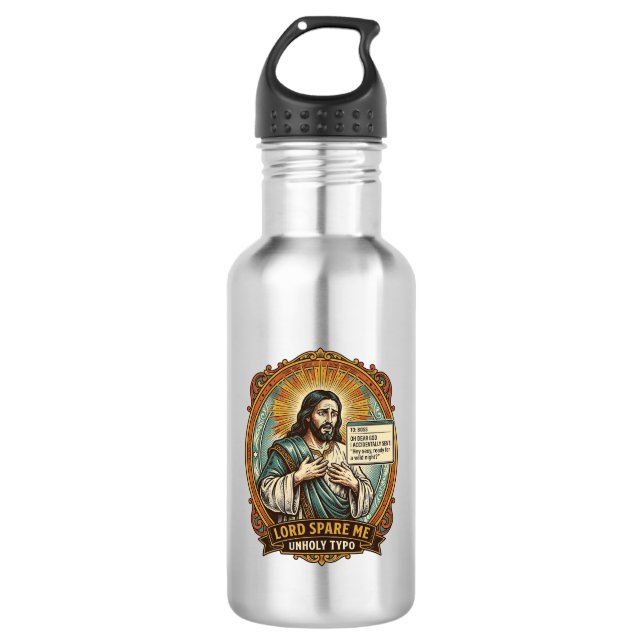 Jesus Bad Autocorrect Message Boss Embarrassing Wo 532 Ml Water Bottle (Front)