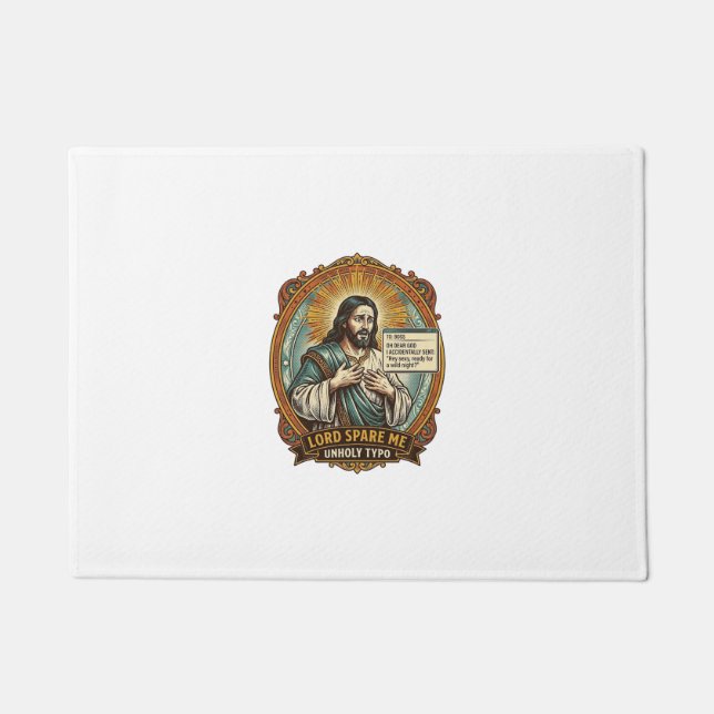 Jesus Bad Autocorrect Message Boss Embarrassing Wo Doormat (Front)